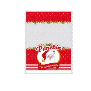 Panetoncito Delicia Navideña 6x9 Rojo y Verde