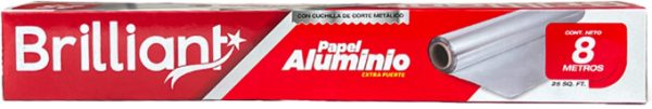 ROLLO PAPEL ALUMINIO BRILLIANT 8 MX30CM (24UNID)